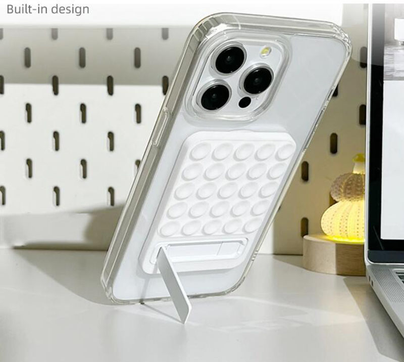 Silicone Suction Phone Case Mount Anti-Slip Hands-Free Sticky Cell Phone Grip Stands for Selfies and Videos Phone Holder