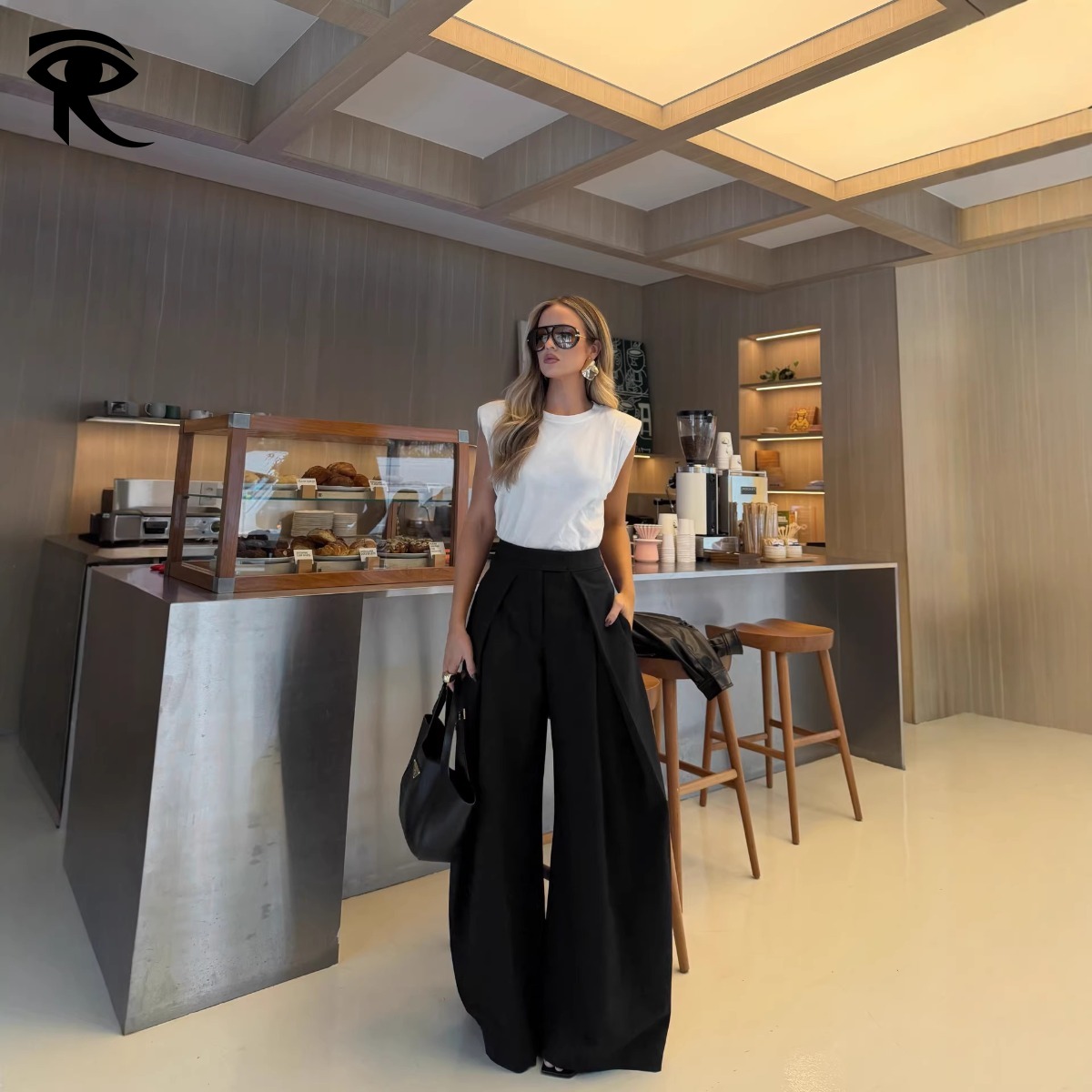 2026 Spring Summer New High Waist Pleated Casual Wide Leg Pants Women Elegant Commute Versatile Streetwear Trousers Original Fashion Designer Pants - view 4