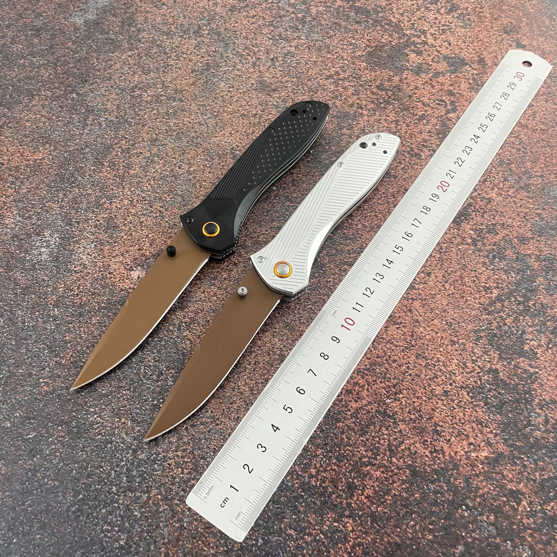 New BM 710FE Outdoor Pocket Folding Knife D2 Blade Aluminum Tactical Self-defense Knives EDC Handle Hiking Camping Fishing Tools