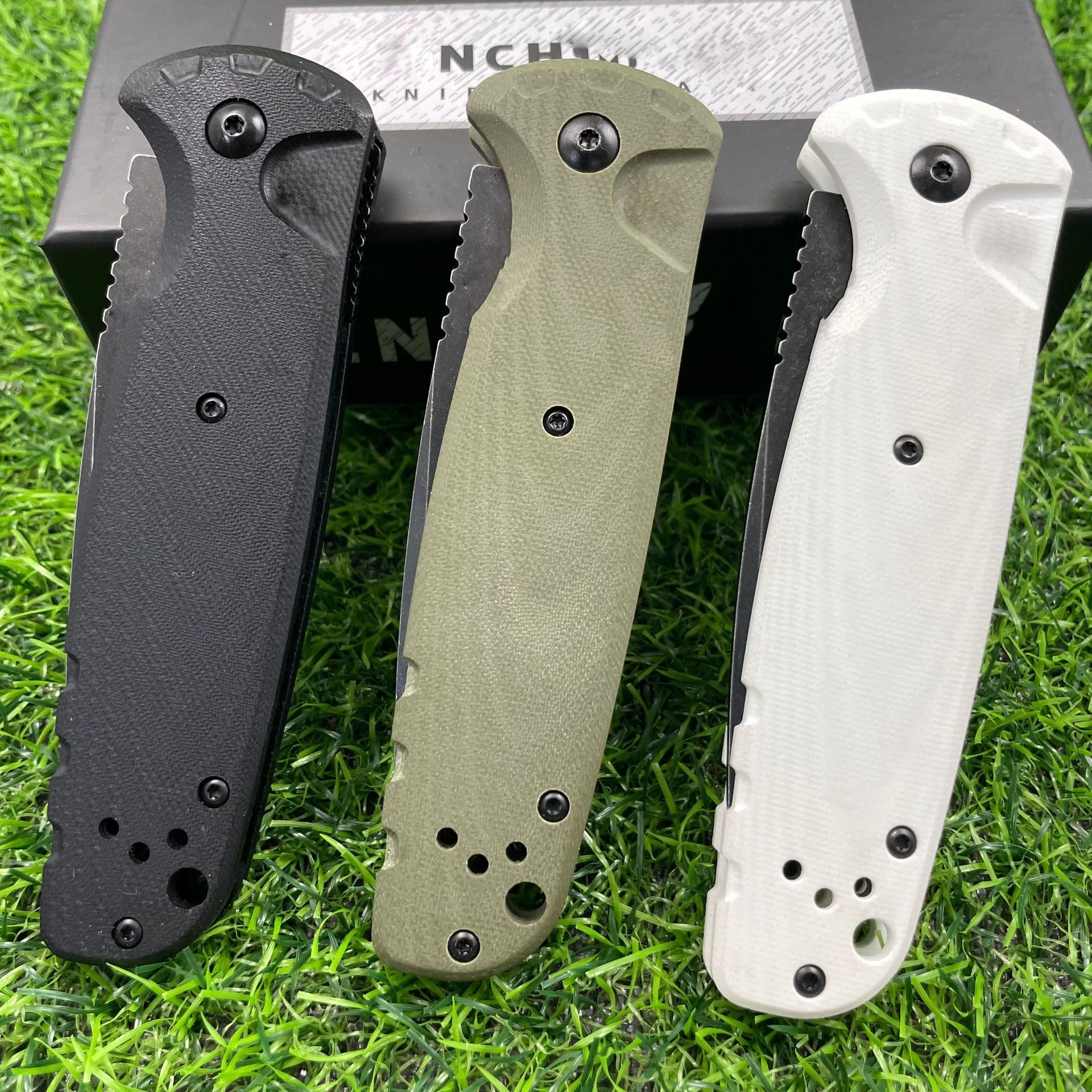 BM4300 Auxiliary Pocket Folding Knife D2 Blade G10 Handle Jungle Hunting Cutting Survival Knives Outdoor Hiking Camping Tool