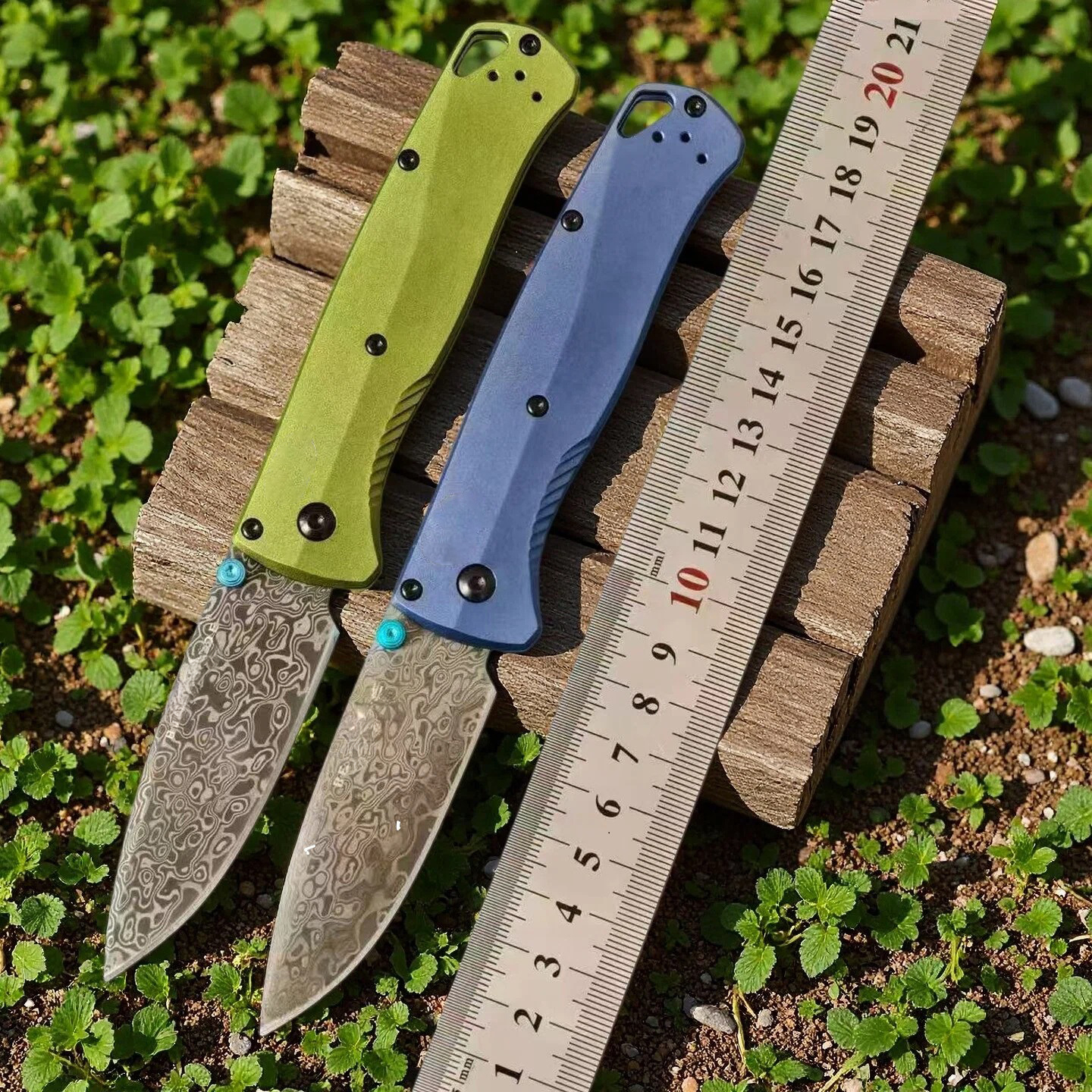 BM535 BK-2 Quick-Open Folding Knife AXIS Folding Knife Flat-Edged Aluminum Handle Outdoor Camping Pocket Knife Outdoor Rescue Multi