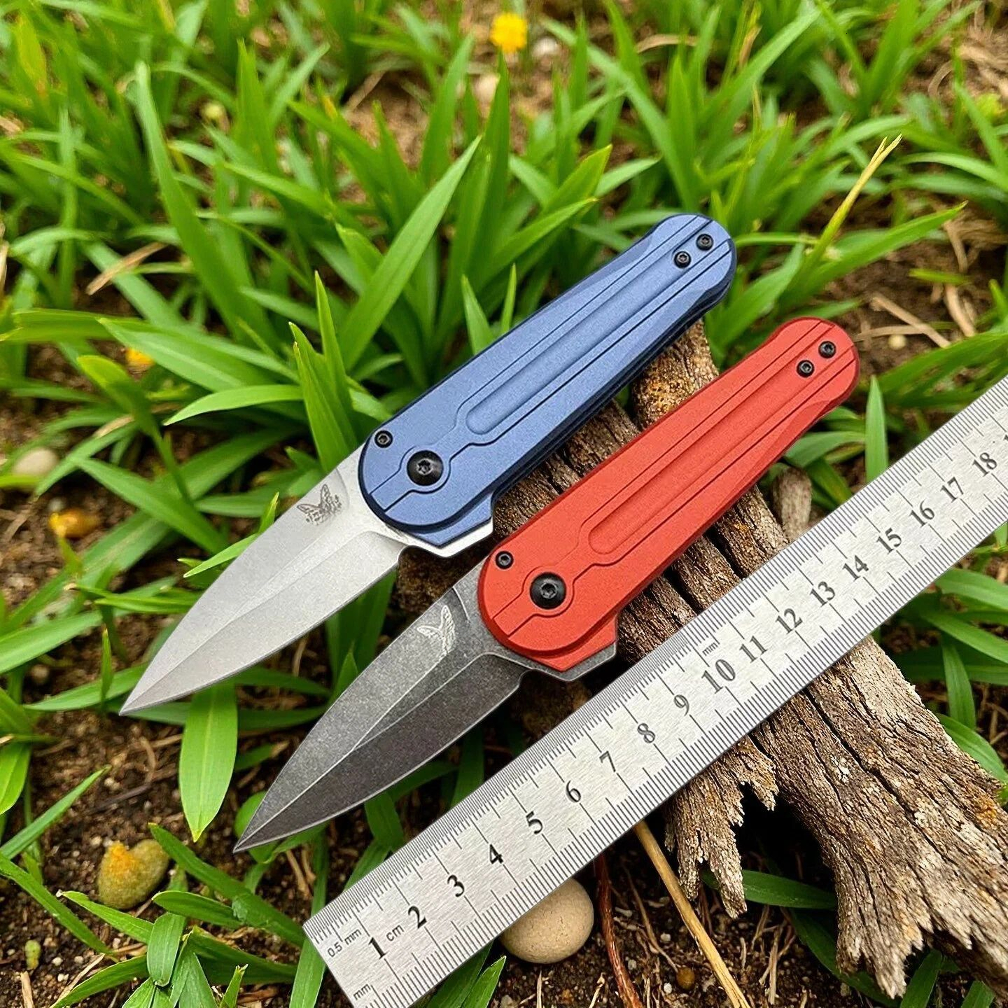 BM 491 Bugout AXIS Folding Knife Aluminum Handle Pocket Flipper Knife Assisted Manual Open Outdoor Camping EDC Fishing Multitool