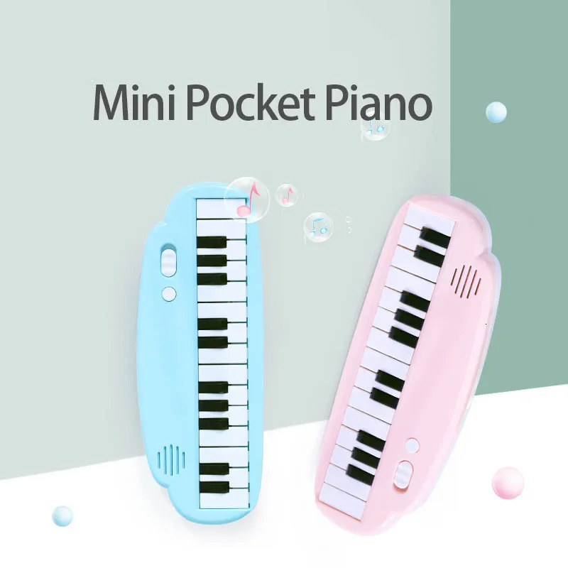 25-Key Mini Pocket Piano Toy Soft-Sound PP Material 3A BatteryNot Included Blue/Pink Educational Musical Instrument Gifts 260427