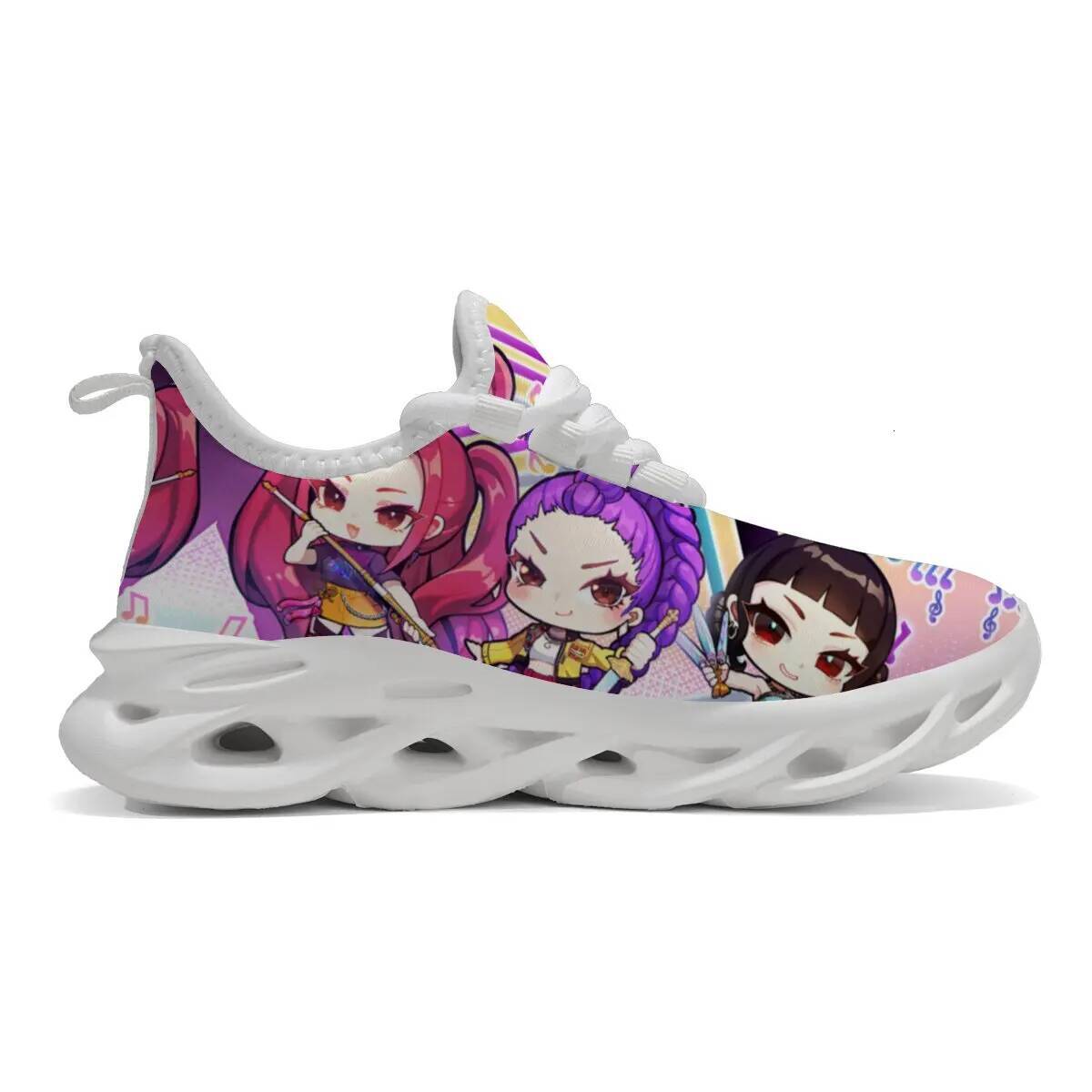Children's Cartoon Girls Music Notes Print Sports Sneakers Casual Running Shoes For Men Women Large-Sized - view 5