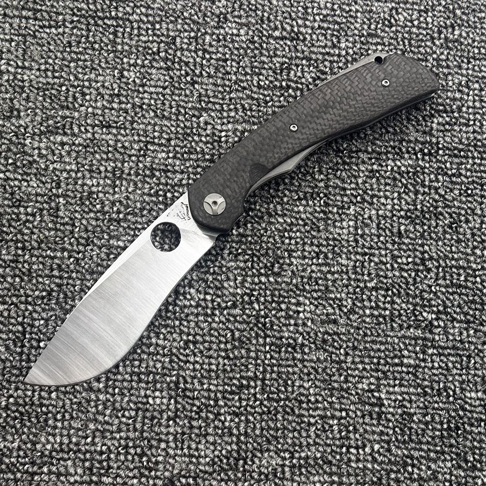 C239 Carbon Fiber Folding Knife Outdoor Camping Hunting Pocket EDC Tool Knife