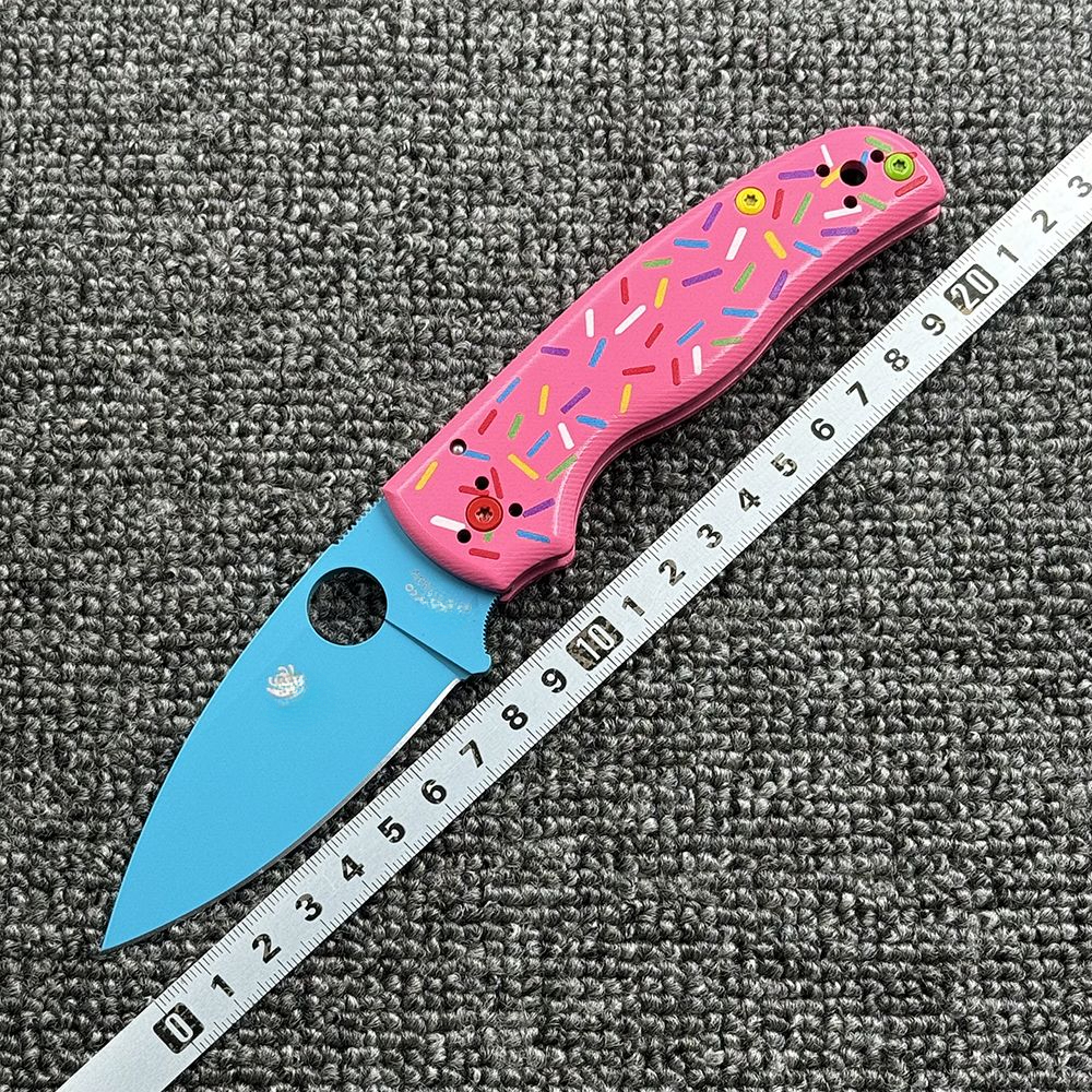 C229 Donut G10 Handle Folding Outdoor Camping Wilderness Survival High Hardness Pocket Tool Knife