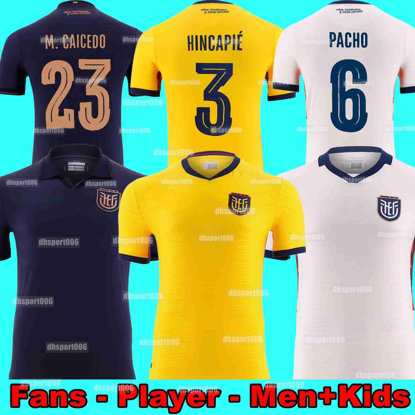 Ecuador 2026 World Cup Home Away Third Soccer Jerseys national team PACHO ESTUPINAN HINCAPIE CAICEDO VITE VALENCIA ORDONEZ PLATA PAEZ CAMPANA football