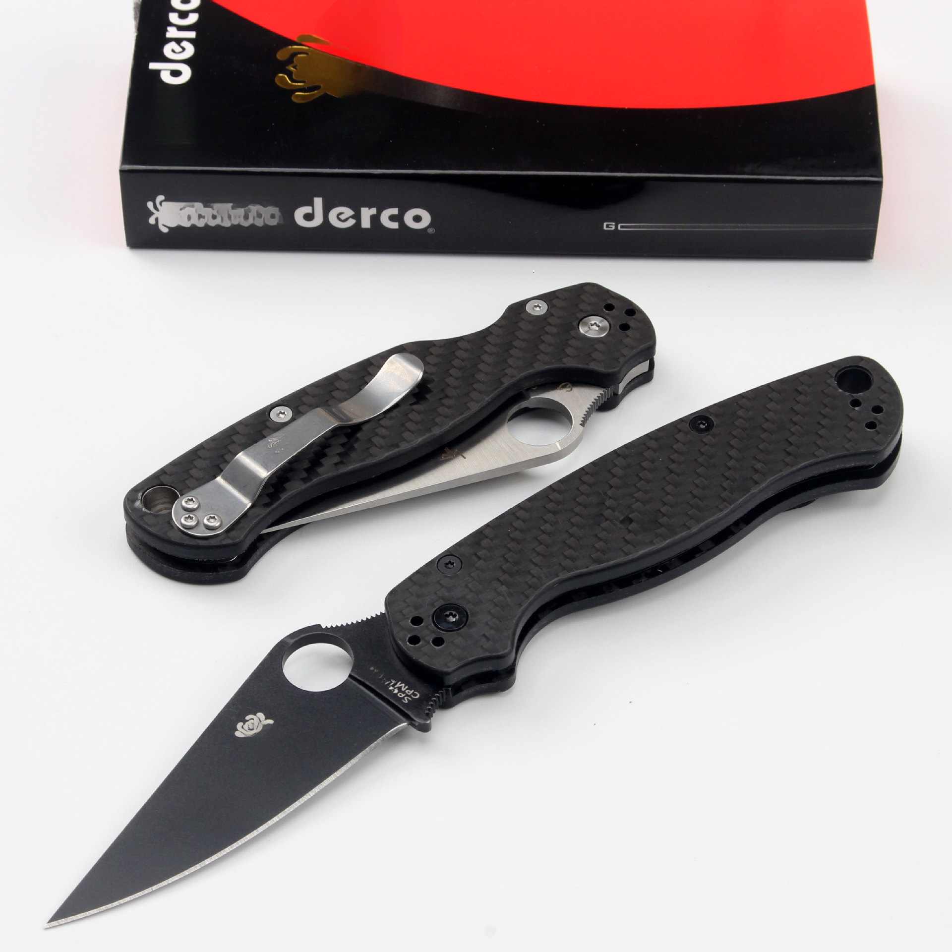 C81 Outdoor Self-Defense Portable Carbon Fiber Handle Multi-Function Folding Knife
