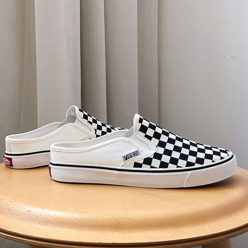 Designer shoe Summer New Canvas Low-top Slip-ons Half-Slipper Casual Women's Shoes Trendy Sneakers
