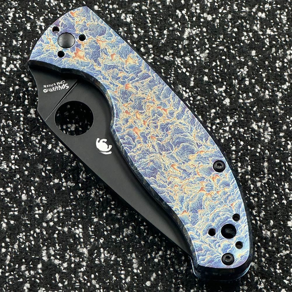 C122 Titanium Alloy Handle Bearing Outdoor Folding Camping Sharp Pocket Portable Tactical Tool Knife