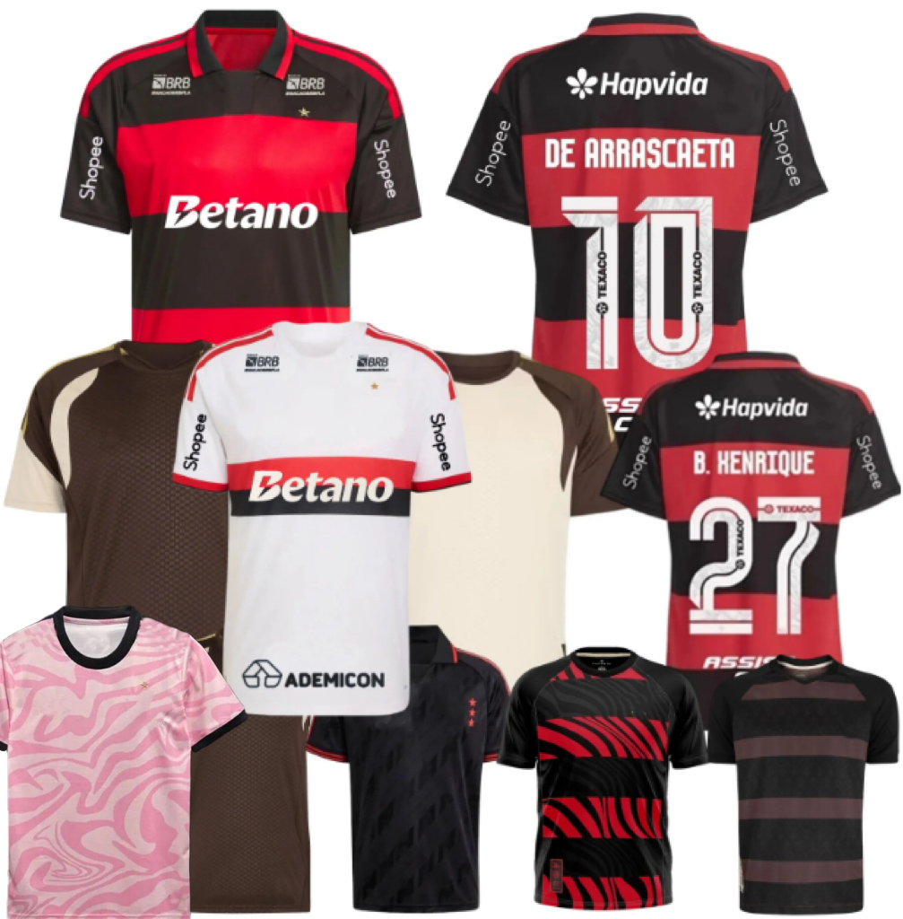 2025 2026 2027 CR Flamengo Soccer Jerseys L.PAQUETA ZICO DANILO DE ARRASCAETA DE LA CRUZ S.LINO B.HENRIQUE SAUL PEDRO JORGINHO E.ROYAL ZICO PLATA 26 27 football shirt