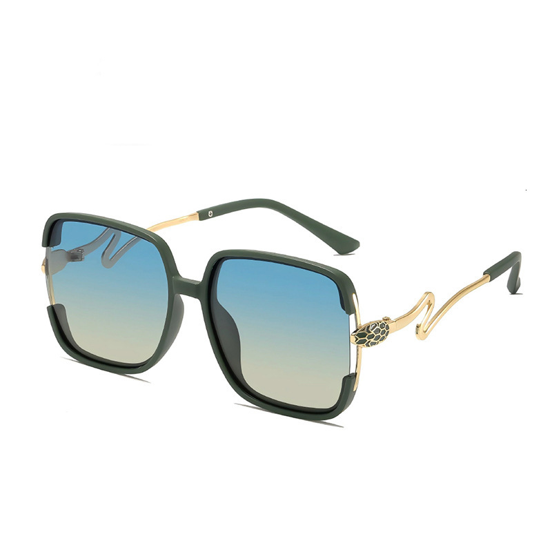 Luxury brand designer glasses New squareframe polarized sunglasses for women highend largeframe with unique temple design retro sunglasses simple and 