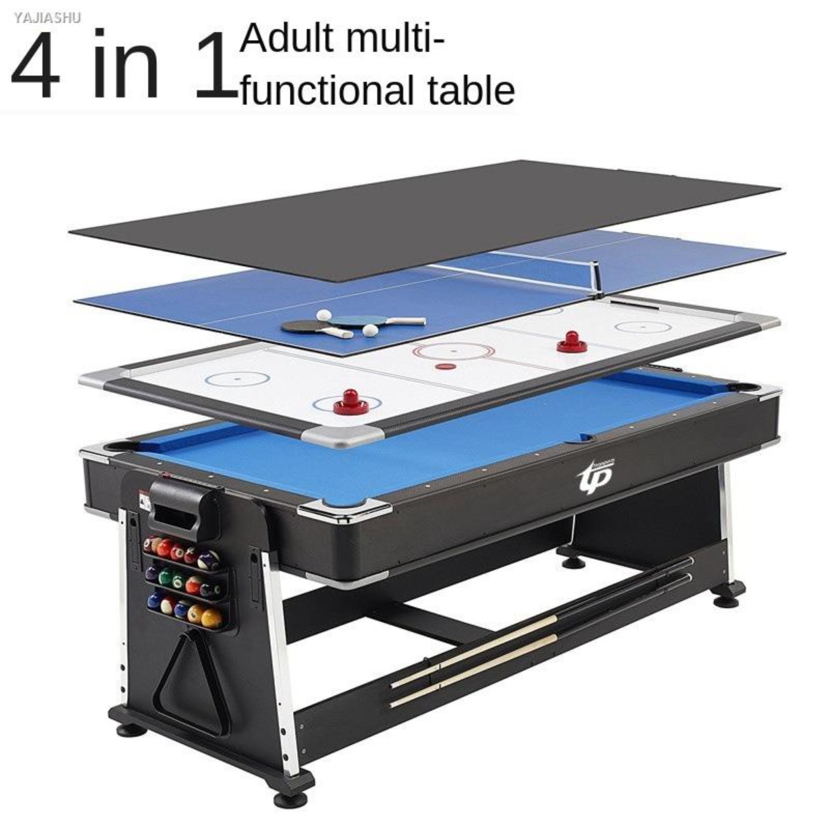 Pool Table Billiard Table 7ft 4 In 1 Multi Game Air Hockey Ping Pong Conference Table For Adult Indoor Game
