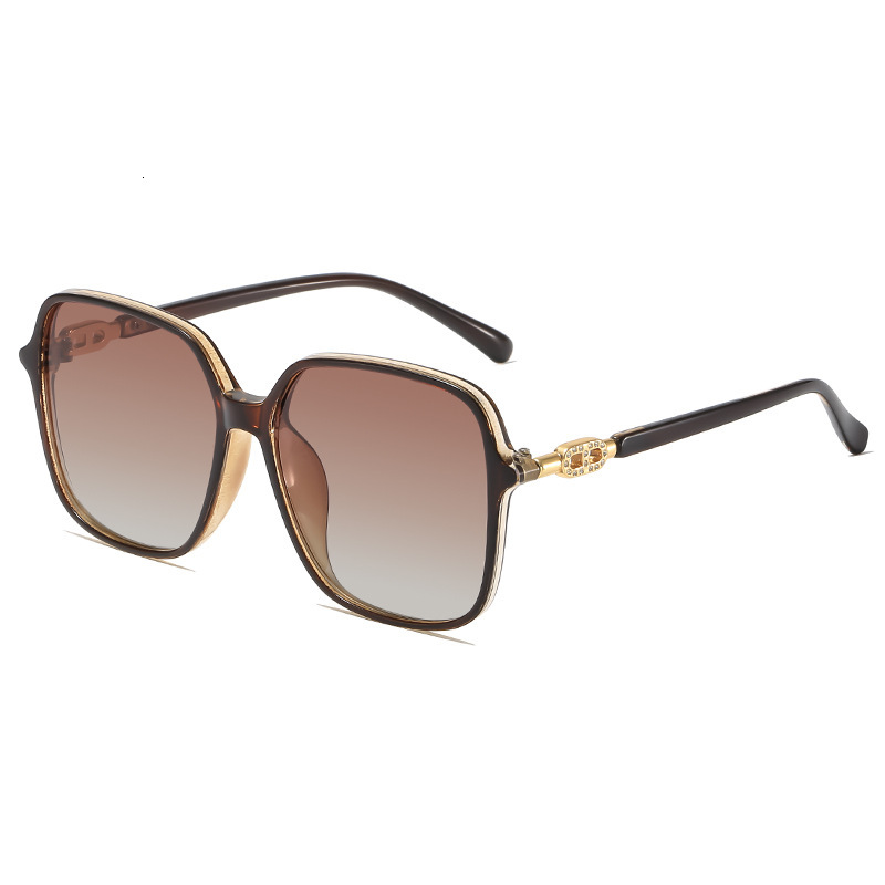 Luxury brand designer glasses New women polarized sunglasses UV protection driving glasses fashionable round frame eyewear