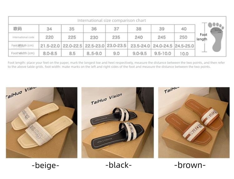 2026 Summer New Design Luxury Women's New Square-toe Flat Sandals - Essential Outdoor Beach Shoes For Women - Perfect To Match With Dresses - view 3