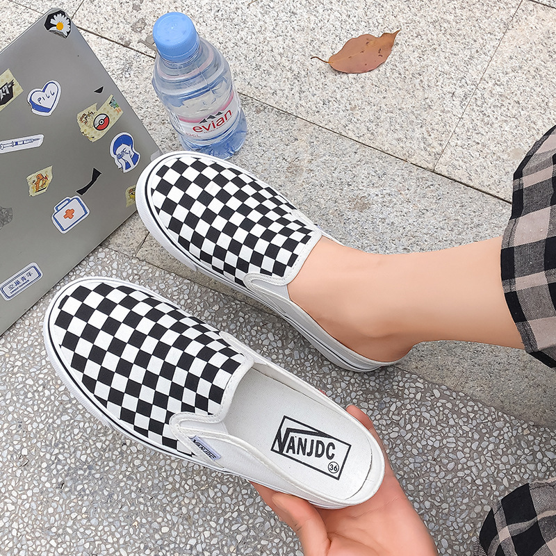 Designer shoe Summer New Canvas Low-top Slip-ons Half-Slipper Casual Women's Shoes Trendy Sneakers