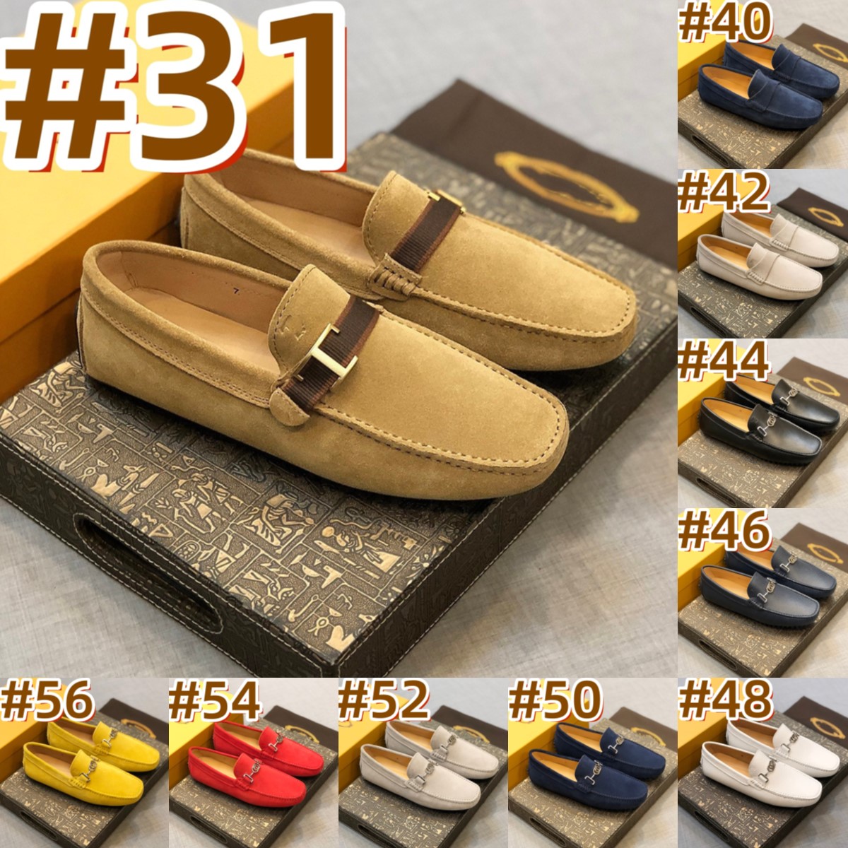 69Model Luxurious Italian Mens Dress Shoes Summer Men Designer Loafers Genuine Leather Moccasins Light Breathable Slip on Boat Shoes Size 38-46