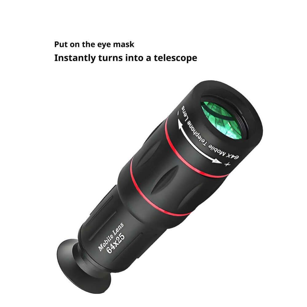 HD Telephoto Lens for Mobile Phones, 18X/28X/36X/64X Zoom External Telescope with Optional Tripod Kits for Concerts Birdwatching