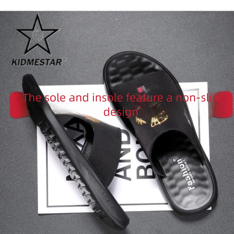 2026 Summer New Men's Luxury Home Comfort Slippers - Large Size - High-end Fashion Trend - Breathable - Simple Design - Outdoor Anti-slip - Beach