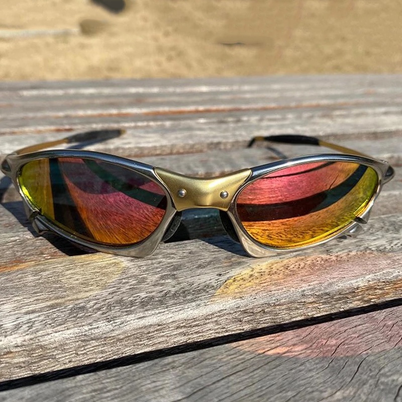 Original Polarized Sunglasses Luxury Brand Designer Man Hiking Glasses Fishing Metal Bicycle Goggles Cycling Eyewear Riding Sports Y2K Windproof Outdo