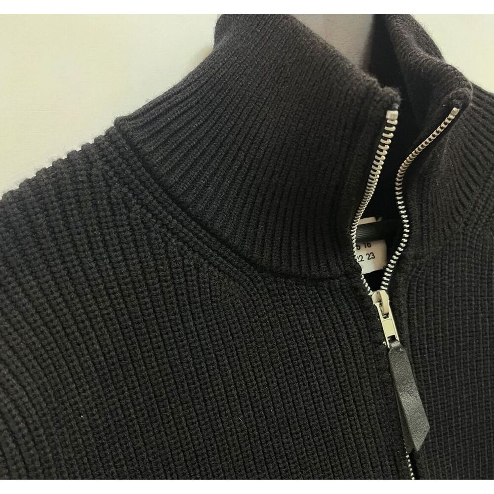 Men High Collar Knit Sweater Coat, 2026 Spring Autumn Double Zipper Design, Lazy Style Soft Knitted Cardigan, Daily Fashion Casual Outfit - view 4
