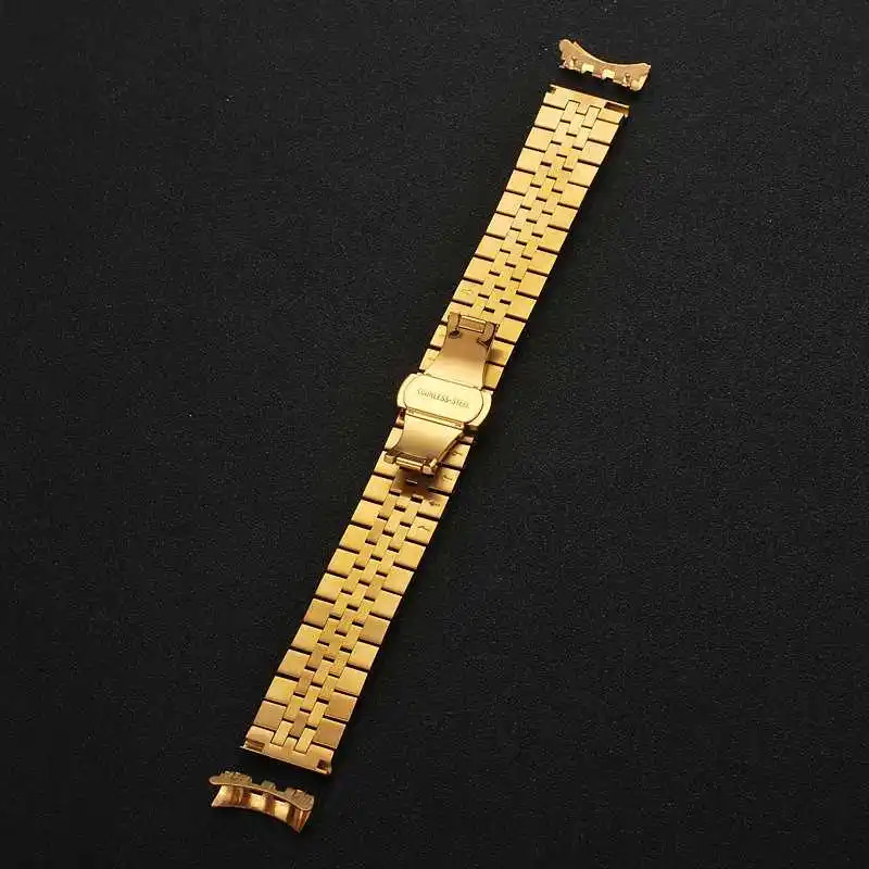 Jubilee 12mm 14mm 18mm 19mm 20mm 22mm Stainless Steel Five Rice Beads Silver Gold Universal Straight Curved Endink Watch Strap 260429