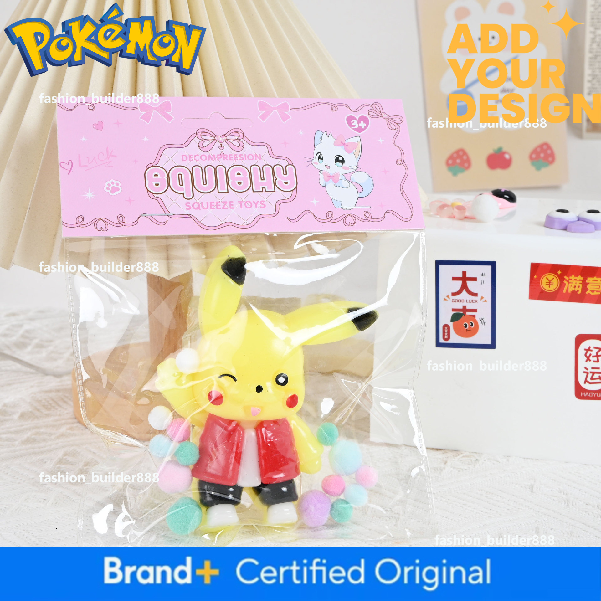 Pokemon Doll Pikachu Squishy For Stress Relief, Funny Cartoon Cute Pet, Pokemon Slow Rebound Toy Wholesale Hot Sell
