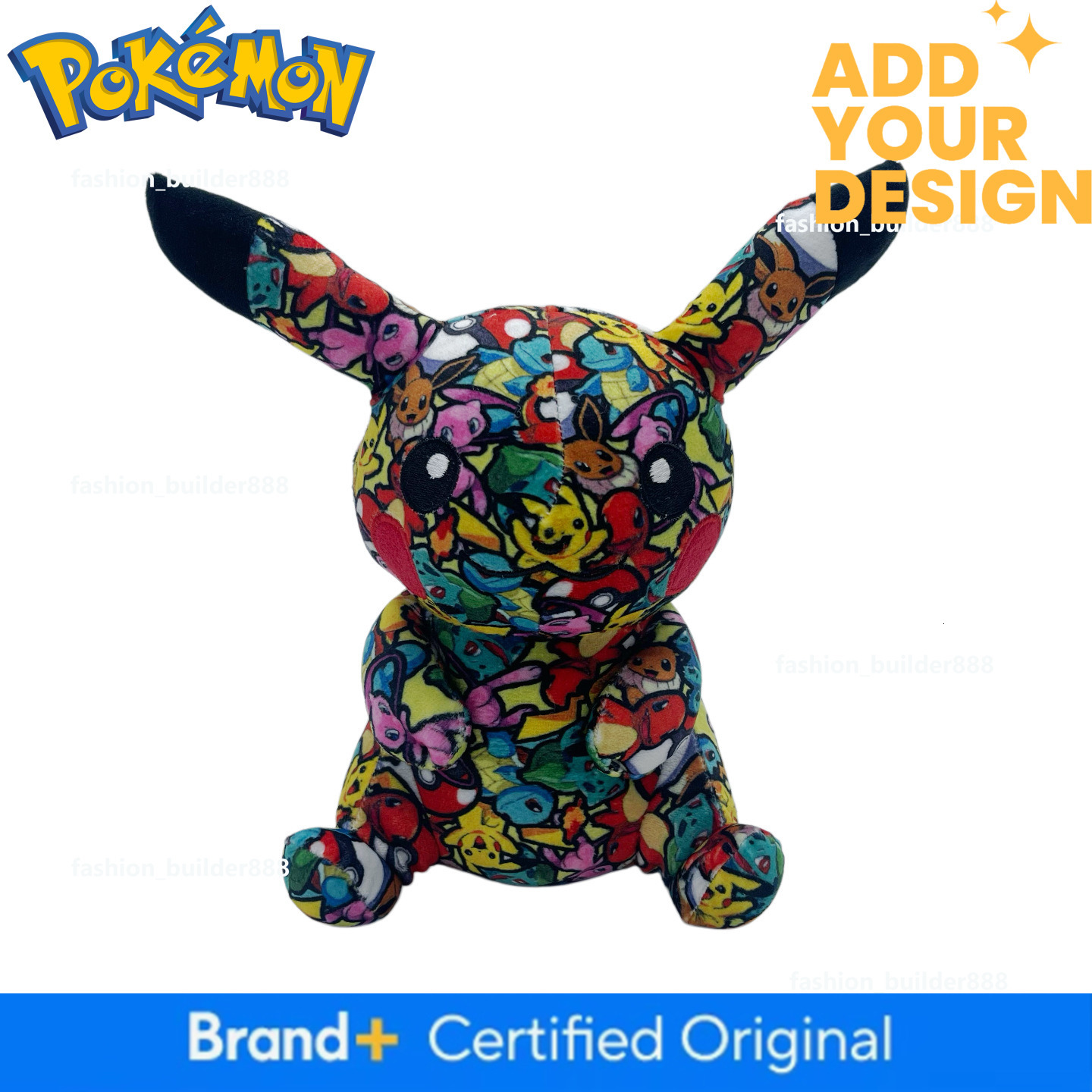 Pokemon Doll Pokemon Little Elf Lightning Messenger Pikachu Dark Series Plush Toy Doll Hot Sell