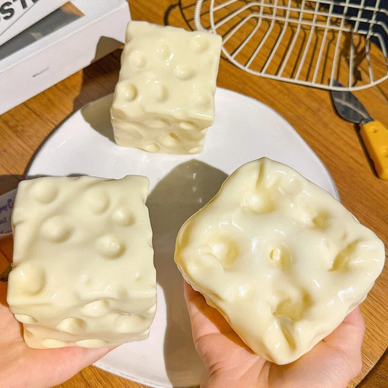 TPR Cheese Pinch Squeeze Coconut Oil Handmade Ball Plastic Non Rebound Pinch Stress-relief Squishy Party Gifts260424