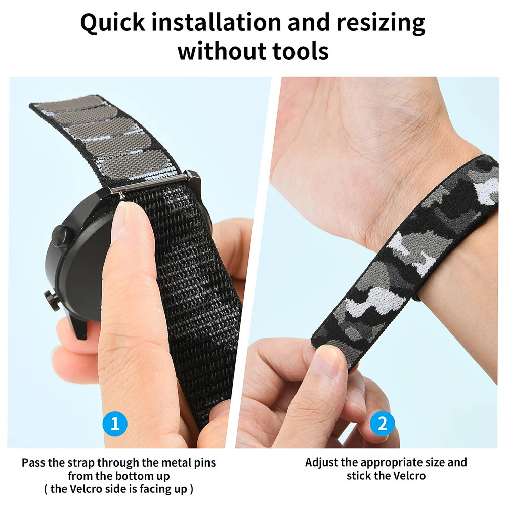22mm 26mm QuickFit Nylon Loop Strap For Tactix 7 AMOLED Delta Bravo Band For 7X 6 PRO 5 3 Braided Watchbands 260428