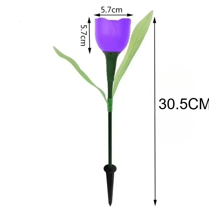 12PCS Solar Tulip Lights Outdoor Waterproof Garden Automatic On at Dusk Mood Lighting for Yard Pathway 260429