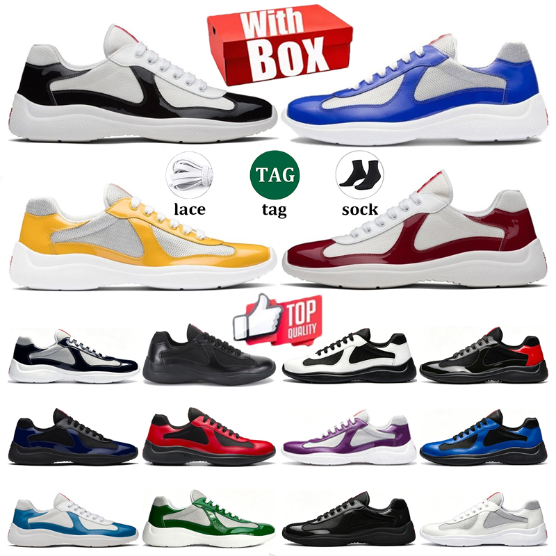 designer shoes Americas cup Men Women Casual Shoes patent leather round toe chunky shoes shoes lace-up low cut Sports training shoes running shoes size 36-47