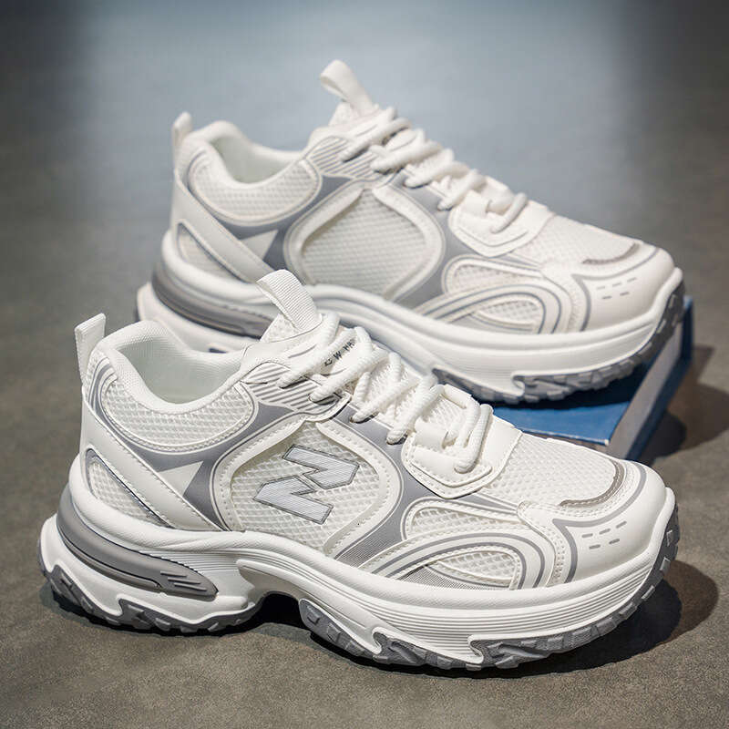 Dad Autumn New Breathable Mesh Men's Trendy Versatile Thick-Soled Height-Increasing Casual Sports Shoes Men