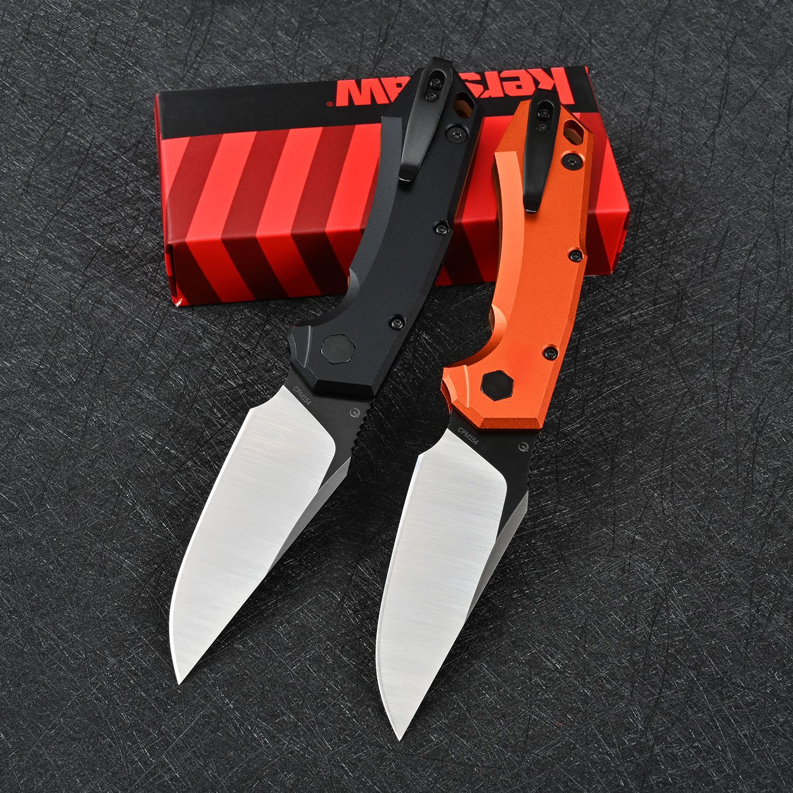 7851 Outdoor Hunting Folding Knife, Durable 8cr14mov Blade Aluminum Alloy + G10 Handle with Pocket Clip Portable Camping Hiking Rescue Tool