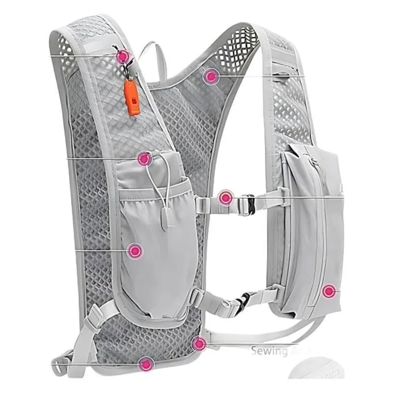 Running Hydration Vest Backpack for Hiking Cycling Marathon Lightweight Water Chest Pack With Phone Storage Pocket 260429