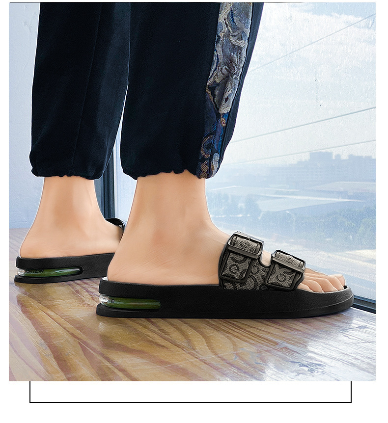 Luxurious Men's Designer New Model Of Outdoor Casual Air Cushion-style High-end Sandals Are Suitable For Wearing On The Beach Providing Cool And 