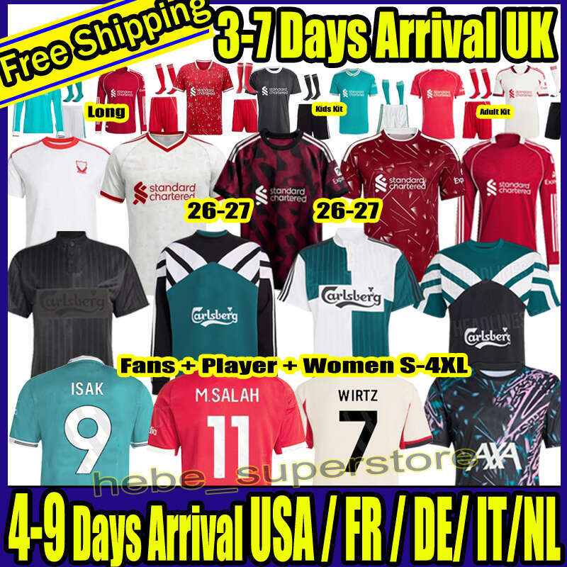 25 26 27 liverpool ISAK DIOGO JOTA WIRTZ FRIMPONG KERKEZ MAC ALLISTER EKITIKE Szoboszlai GAKPO soccer jerseys jersey Salah football shirts Adult kids long sleeves