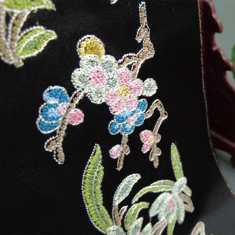 Chinese Style Garment Accessories, French Knot Hundred Flowers Embroidered Lace, Collar Trim, Slanted Placket