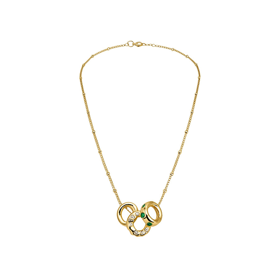 European and American style ins-inspired multi-ring pendant short necklace for girls, summer bestseller, titanium steel collarbone chain - view 9