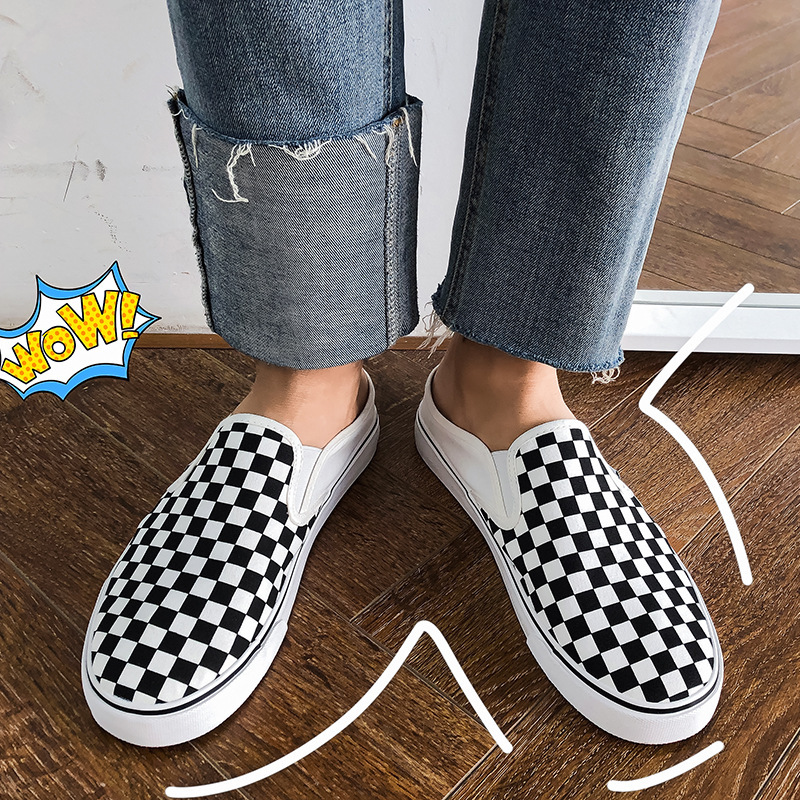Designer shoe Summer New Canvas Low-top Slip-ons Half-Slipper Casual Women's Shoes Trendy Sneakers