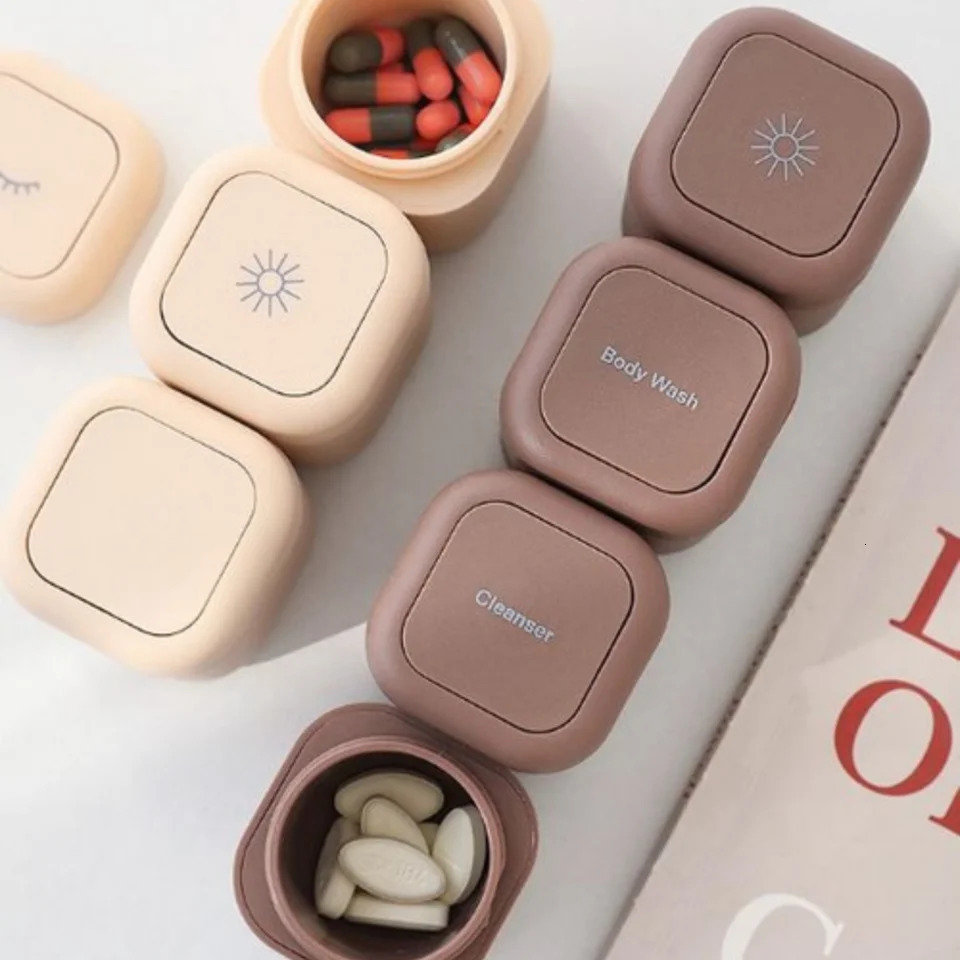 Magnetic absorption container with lid travel 3 small capsules suitable for shampoo conditioner body wash pills 260428BJ - view 5