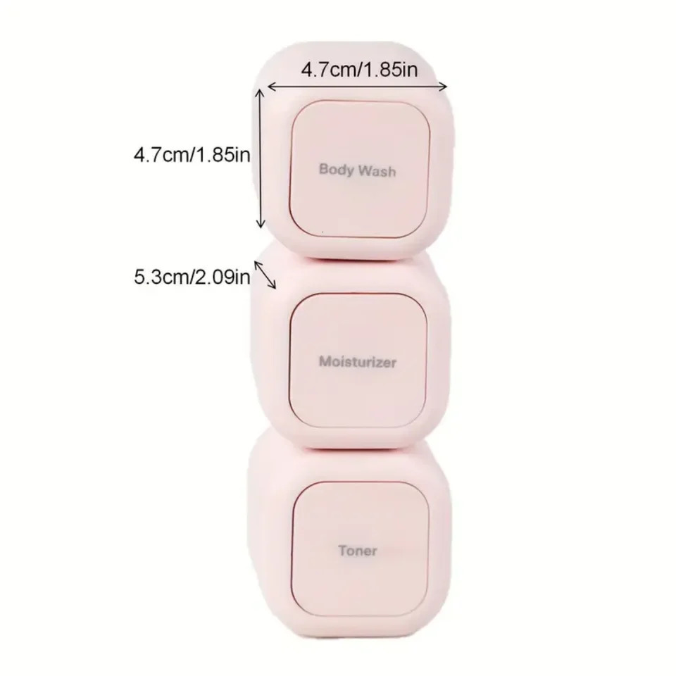 Magnetic absorption container with lid travel 3 small capsules suitable for shampoo conditioner body wash pills 260428BJ - view 3