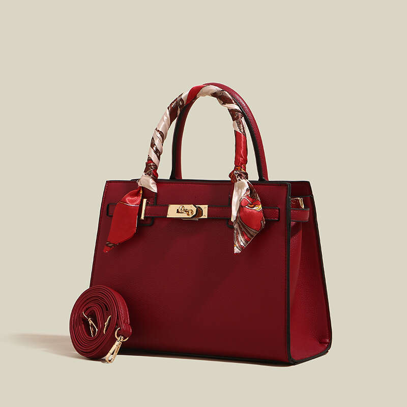 New Red Bridal Wedding Bag, Niche Handbag With A High-End Feel, Large Capacity Single-Shoulder Crossbody Women's Bag