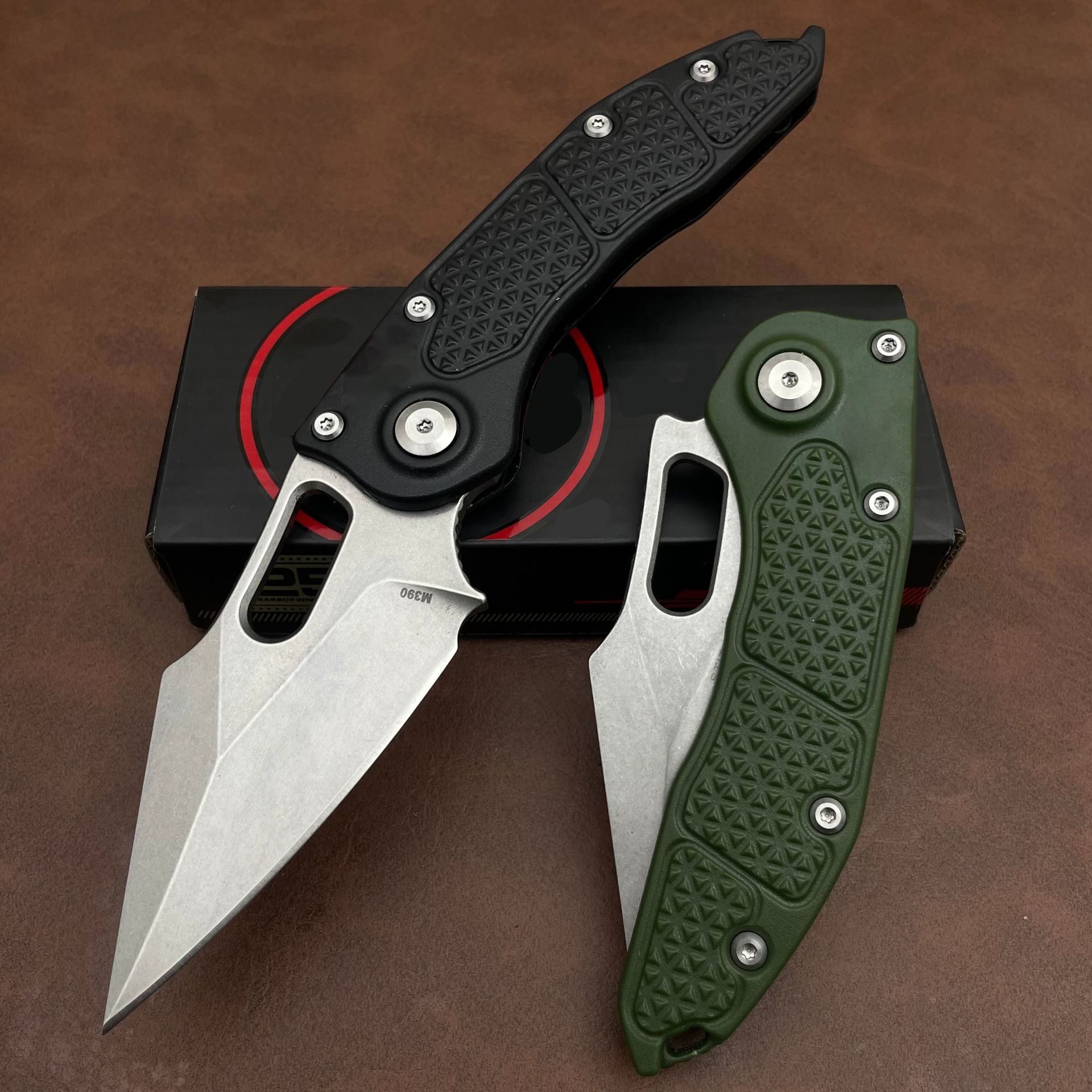 folding D2 Mark M390 blade Nylon fiber handle outdoor tactical camping hunting EDC tool kitchen knife