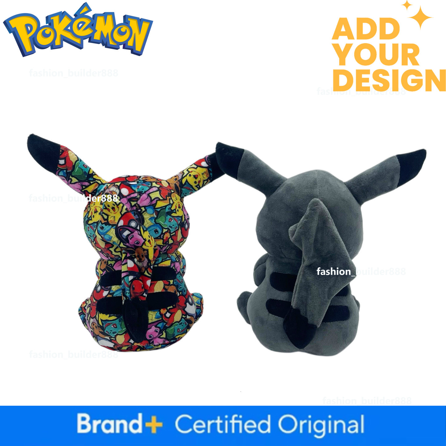 Pokemon Doll Pokemon Little Elf Lightning Messenger Pikachu Dark Series Plush Toy Doll Hot Sell