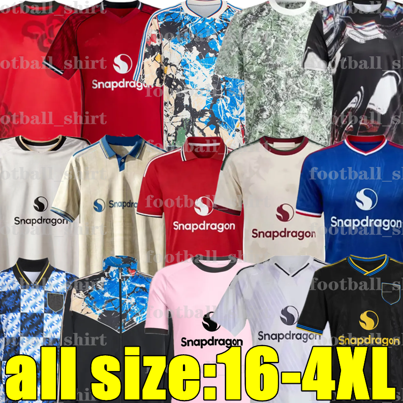 26 27 United Soccer Jerseys ZIRKZEE MBEUMO SESKO B. FERNANDES CASEMIRO DE LIGT UGARTE AMAD YORO CUNHA Stone Roses manchests united football kit shirt men kids uniform