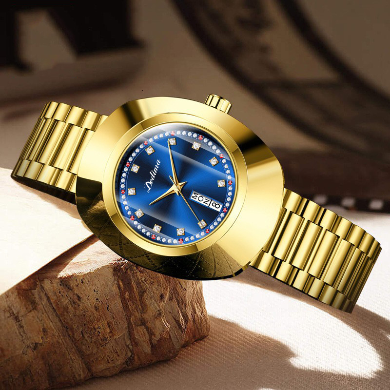 Gold Business Personality Handsome Watch Fashionable Casual Quartz Watch 250530