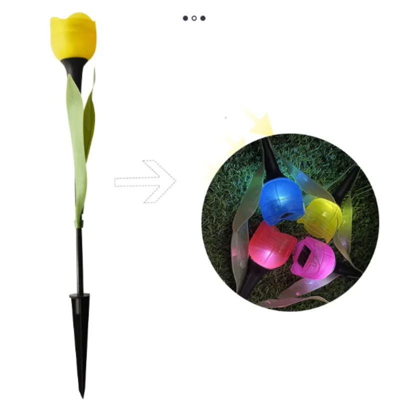 12PCS Solar Tulip Lights Outdoor Waterproof Garden Automatic On at Dusk Mood Lighting for Yard Pathway 260429