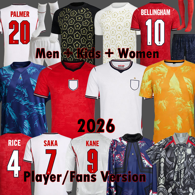 England kit 26 27 SAKA FODEN Soccer Jerseys BELLINGHAM PALMER England world cup 2026 KANE National PALACE ENGLAND 500th pre match Football shirt Women Men Kids 3XL 4XL