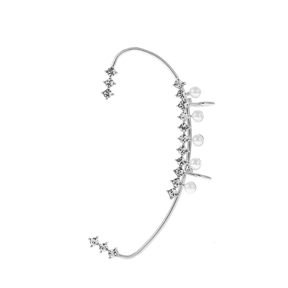 Designer European and American ins-style diamond-embellished butterfly ear cuffs for women, non-pierced butterfly ear cuffs, fashionable niche